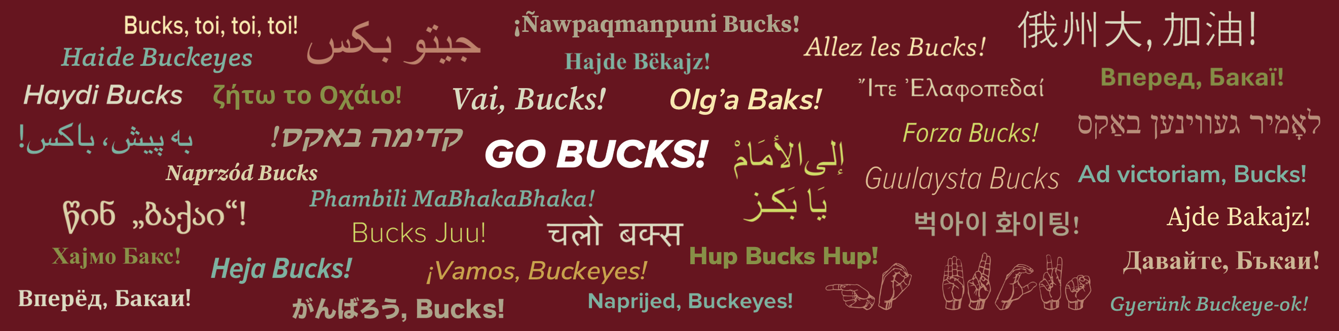 "Go Bucks!" in many languages