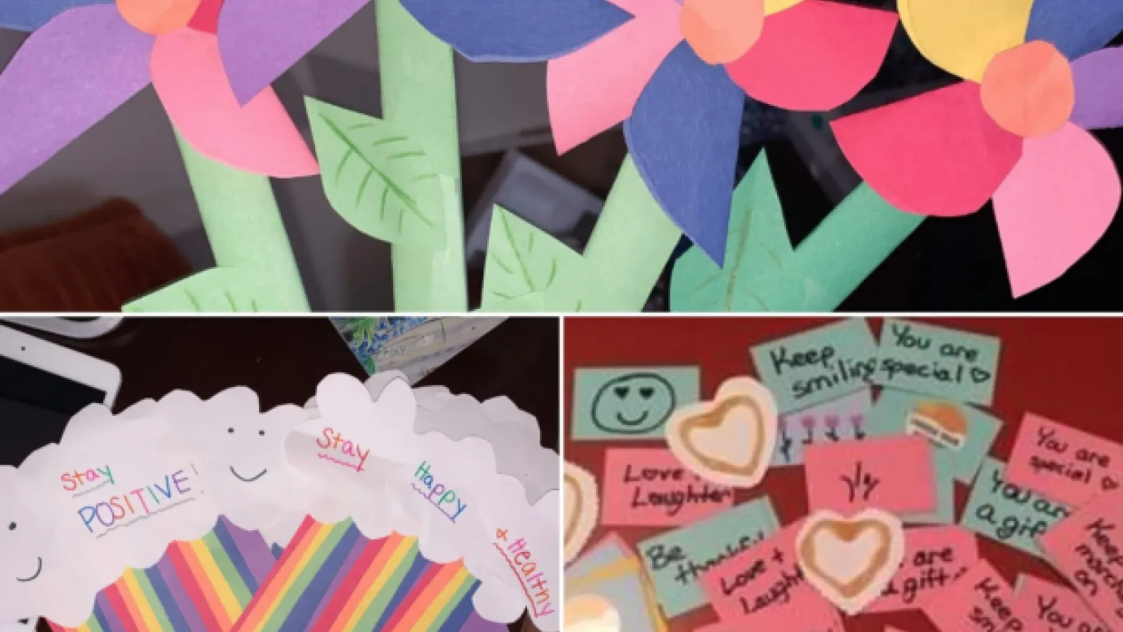 Crafts from an event at elderly deaf care center