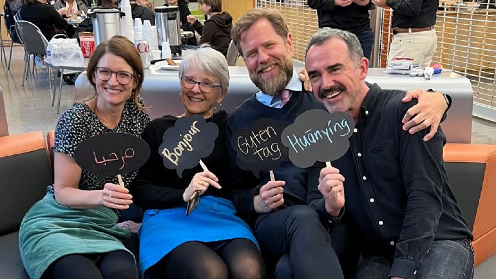 Faculty attend the World Language Welcome Party