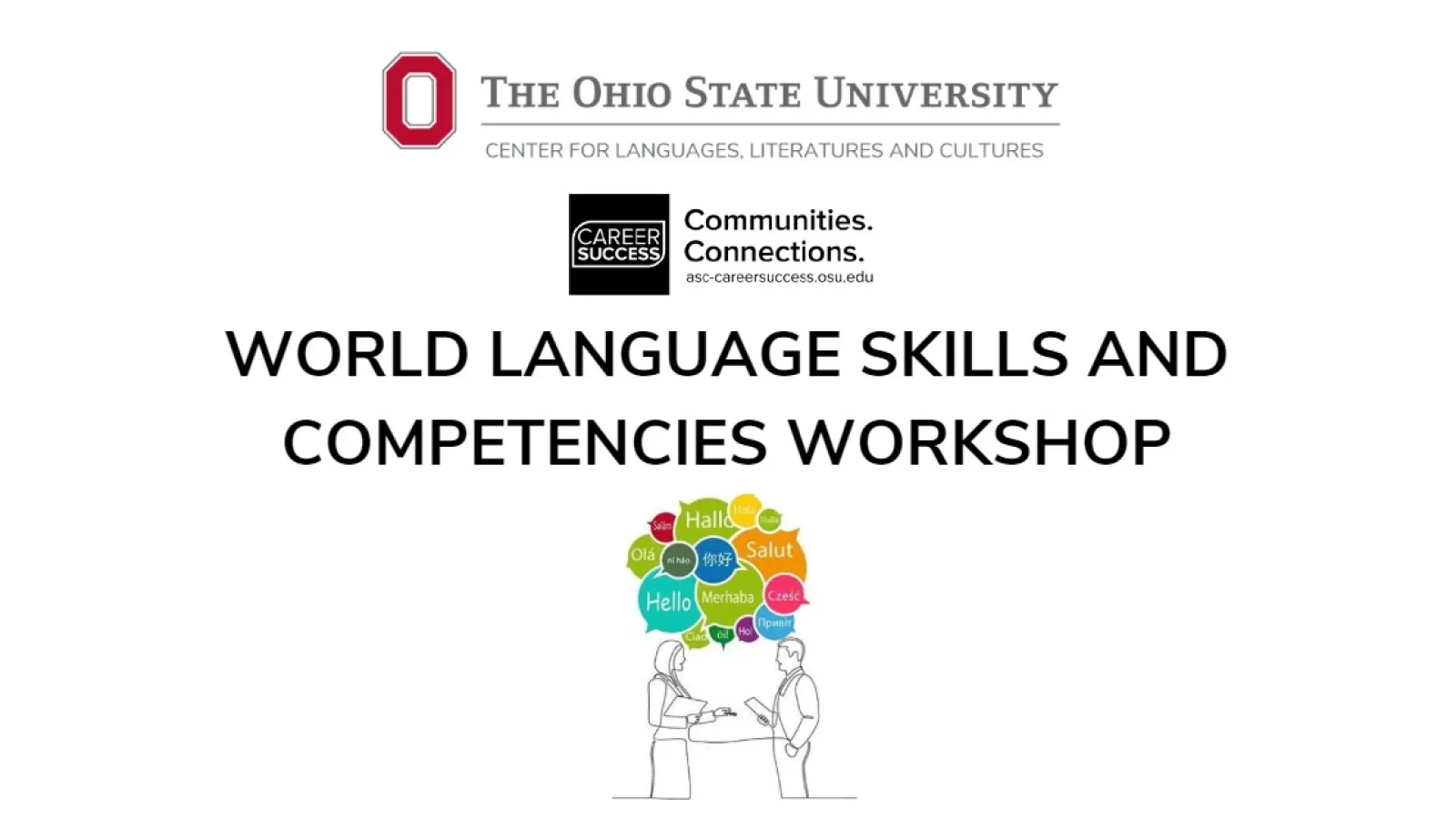 World language pedagogy workshop poster.