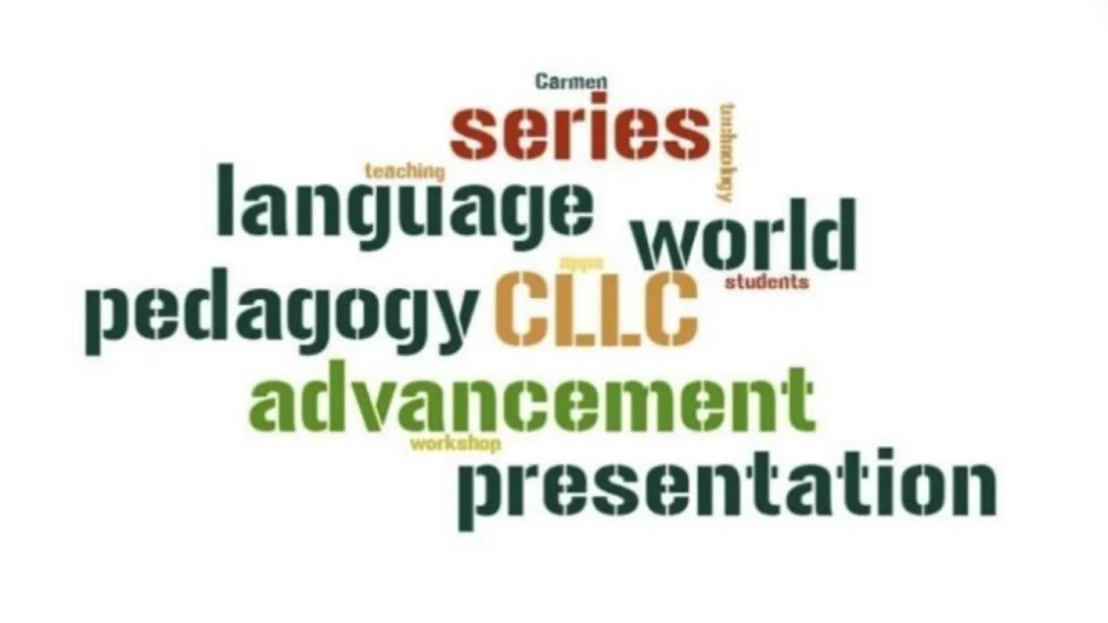 World language pedagogy workshop poster.
