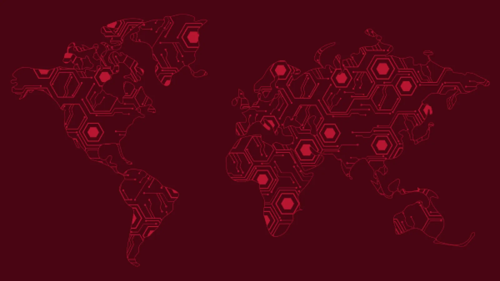 A technological-looking world map