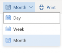 How to select the dropdown on the Calendar