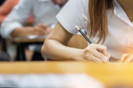 Students taking a test