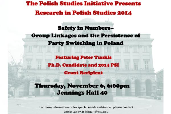 Flier for polish studies presentation. Info on flier in description below.