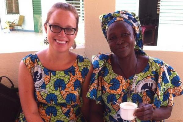 Peace Corp volunteer in Burkina Faso with Burkina Faso resident