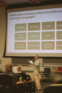 Janice Aski presents the World Language Skills and Competencies Workshop