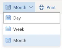 How to select the dropdown on the Calendar