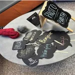 Welcome Party chalk signs