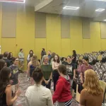 American Sign Language students gather in Hagerty Hall 180