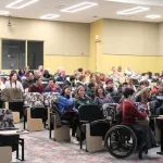 Students and parents in Hagerty 180