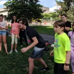 Students playing a game