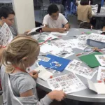 Students at a table