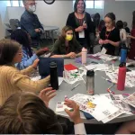 Students at a table