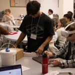 Students at the World Language Appathon