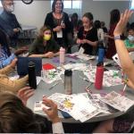 Students at a table