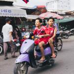 Kids on a motorbike in Phnom Penh