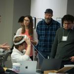 Students at the World Language Appathon